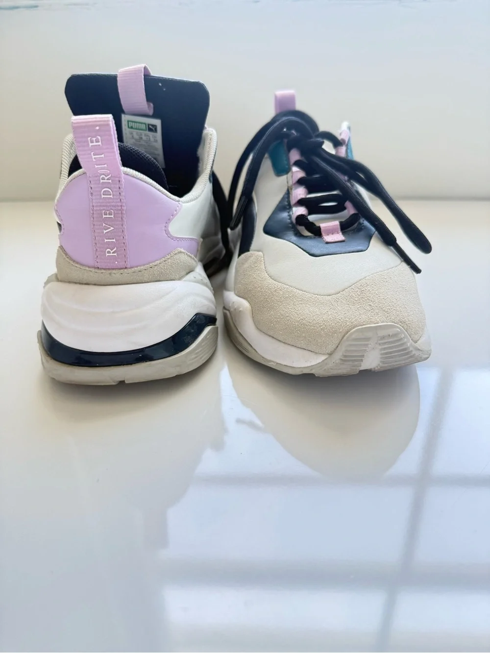 Puma White, Lavender & Teal Active Sneakers